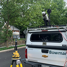 Bowman survey team truck