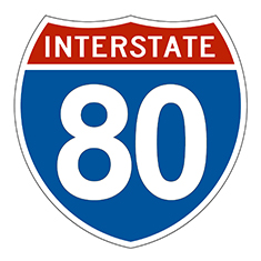 I-80 interstate sign