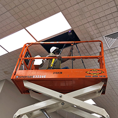 above ceiling laser scanning