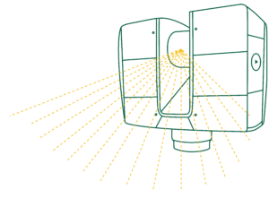 laser scanning graphic-yellow laser