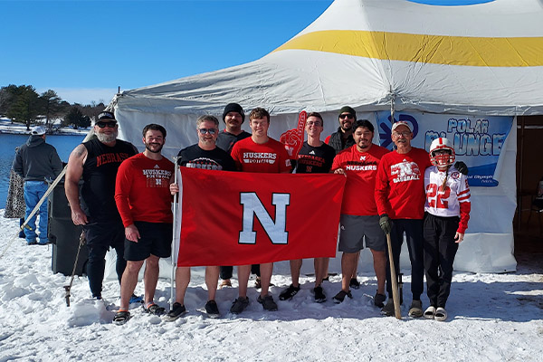 Bowman participates in the Polar Plunge